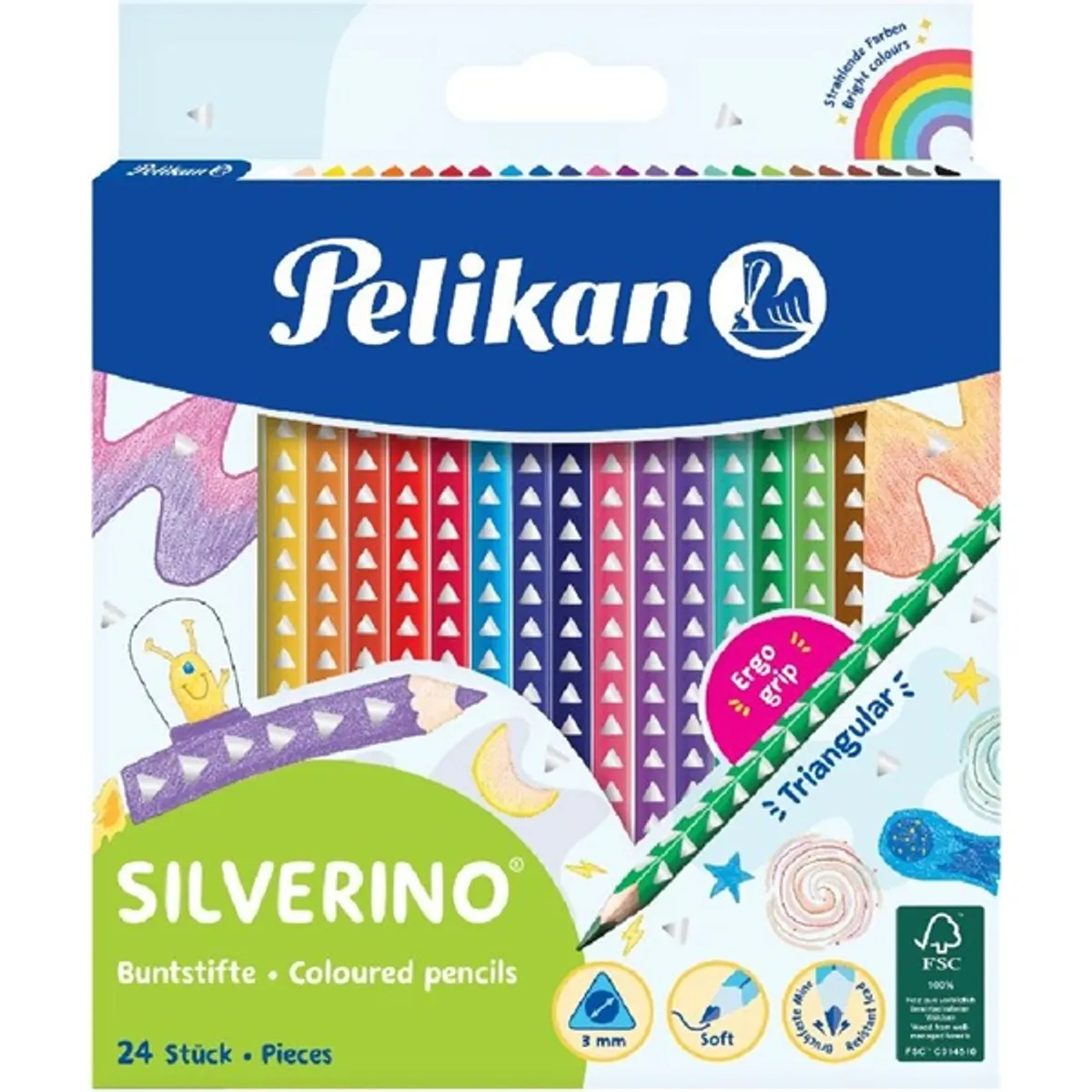 Pelikan Silverino 24 szín színesceruza készlet #1