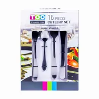 TOO KT-402 S Spark 16 db-os ezüst evőeszköz készlet #2