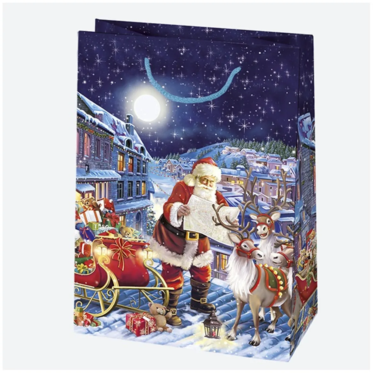 IRIS Karácsonyi ajándéktasak, 345x480x130 mm, különböző színekben és mintával #1