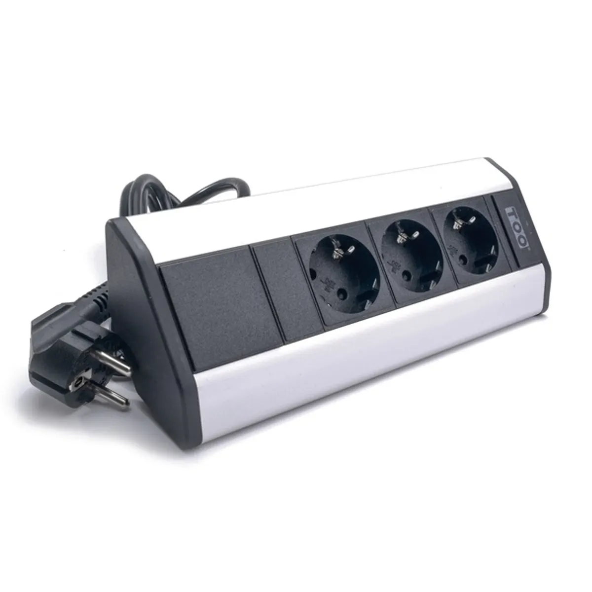 TOO VPS-314-3S IP20, 3x 2P+F, ezüst asztalra rögzíthető elosztó #4