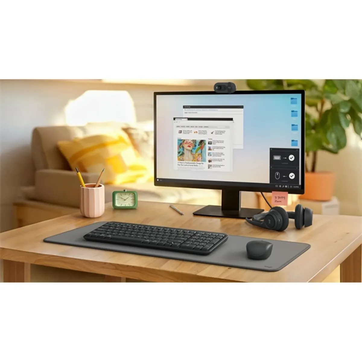 Logitech MK250 HUN grafitszürke vezeték nélküli billentyűzet + egér #5