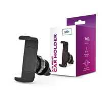 Setty TF-0063 univerzális szellőzőrácsba illeszthető fekete autós telefon tartó #1