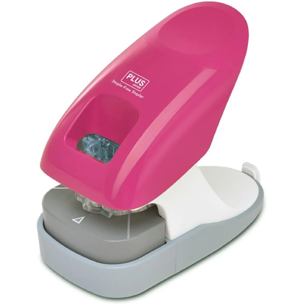 Plus Japan asztali kapocsmentes pink tüző- és lyukasztógép #1