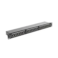 Lanberg PPS6-1024-B 19" 1U 24port Cat.6 FTP árnyékolt fekete patch panel #3