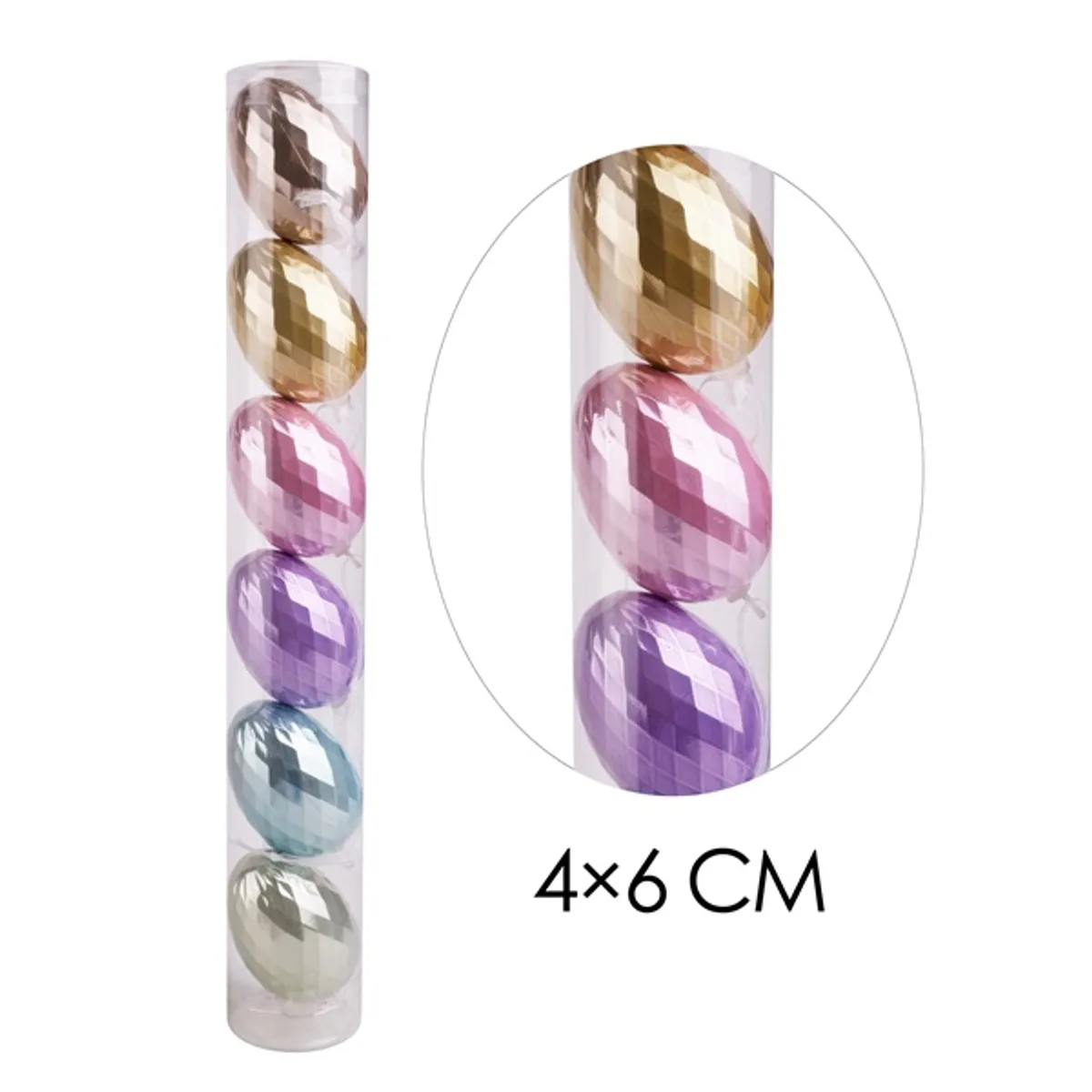 IRIS dekor tojás 6db 4x6cm #1