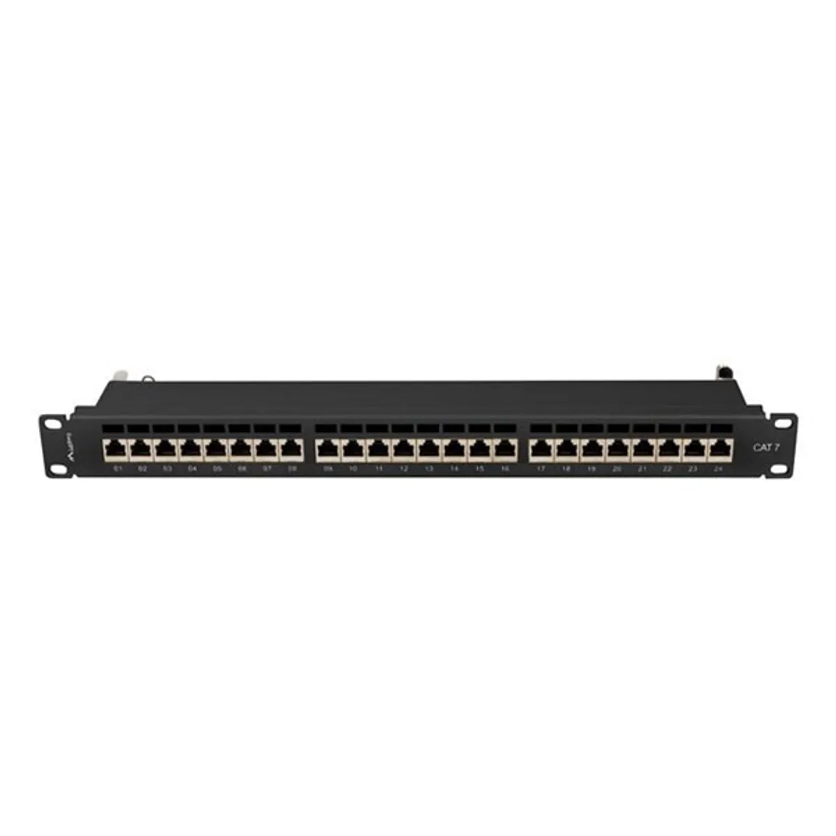 Lanberg PPS7-1024-B 19" 1U 24port Cat.7 FTP árnyékolt fekete patch panel #2