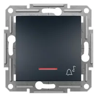 Schneider EPH1700171 ASFORA jelzőfényes/csengőjel/rugós bekötés/antracit egypólusú nyomó #1