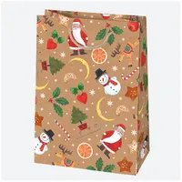 IRIS Karácsonyi ajándéktasak, EKO kraft papír, 230x320x110 mm, különböző színekben és mintával #9