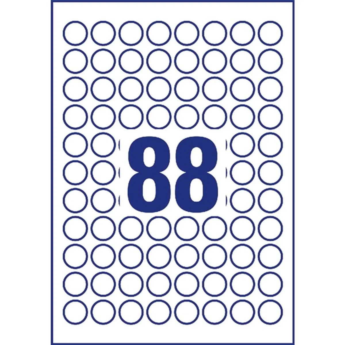 Avery 20mm 10ív 6222-10 univerzális fehér köretikett #3