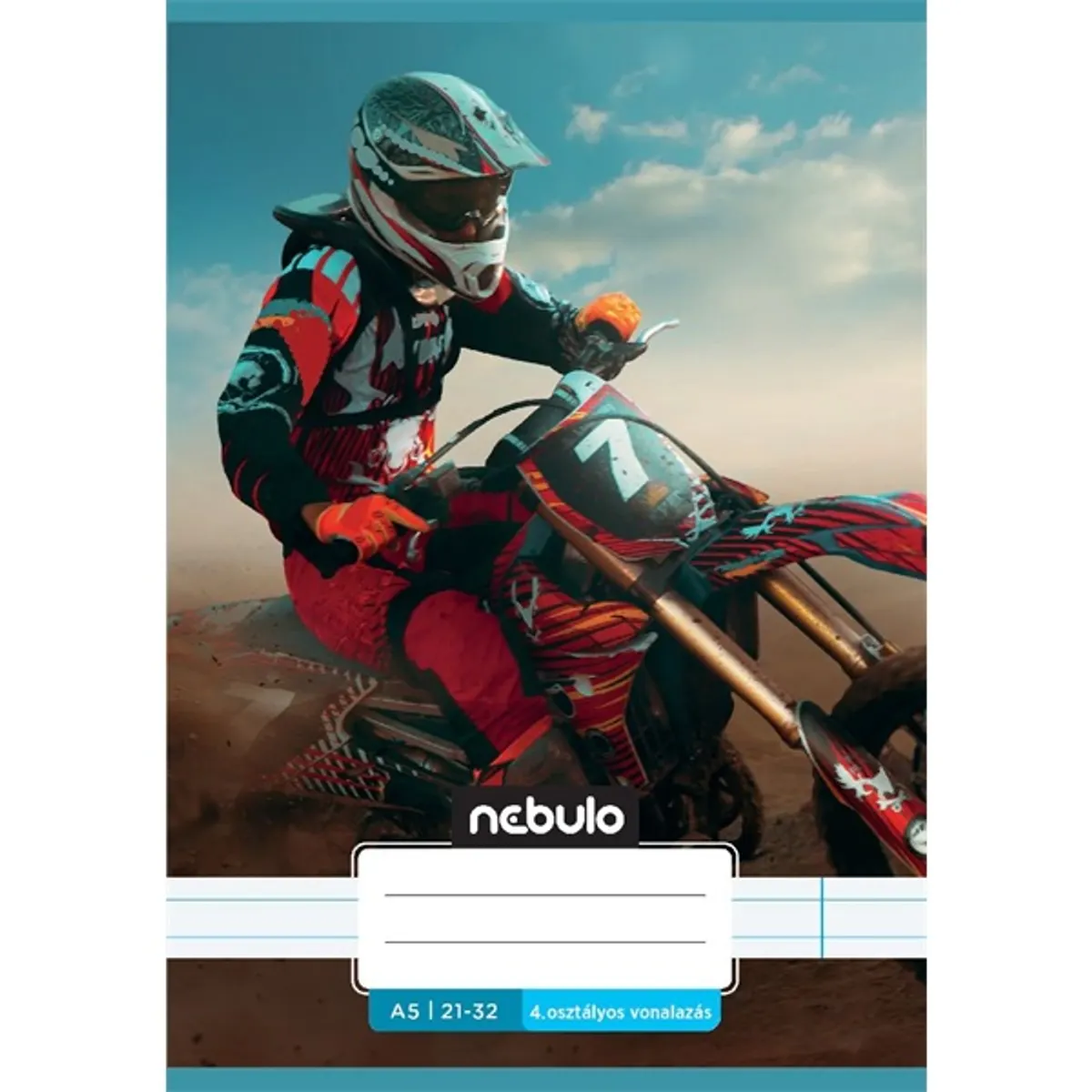 Nebulo Vagány minták I.  A5 4. osztályos 21-32 tűzött vonalas füzet #7