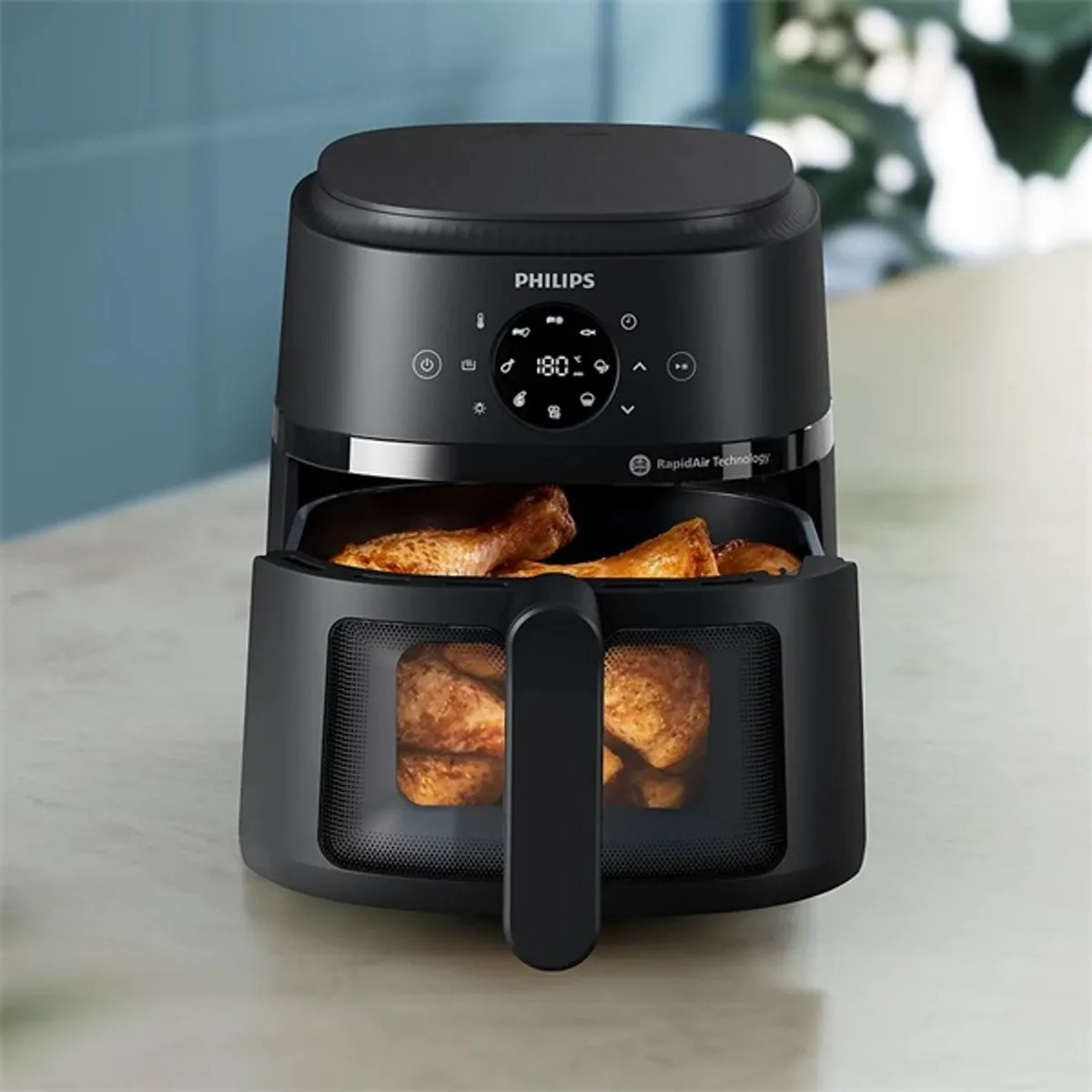 Philips Airfryer 2000 L NA220/00 fekete 4,2 L forrólevegős sütő #2