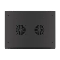 Lanberg WF01-6415-10B 19" 15U SZÉL:600mm MÉLY:450mm MAG:774mm lapraszerelt üvegajtós fekete fali rack szekrény #10