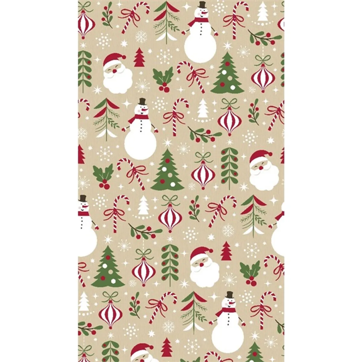 IRIS Karácsonyi tekercses KRAFT csomagolópapír,  200x70cm, különböző mintákkal, 60g/m2 #4