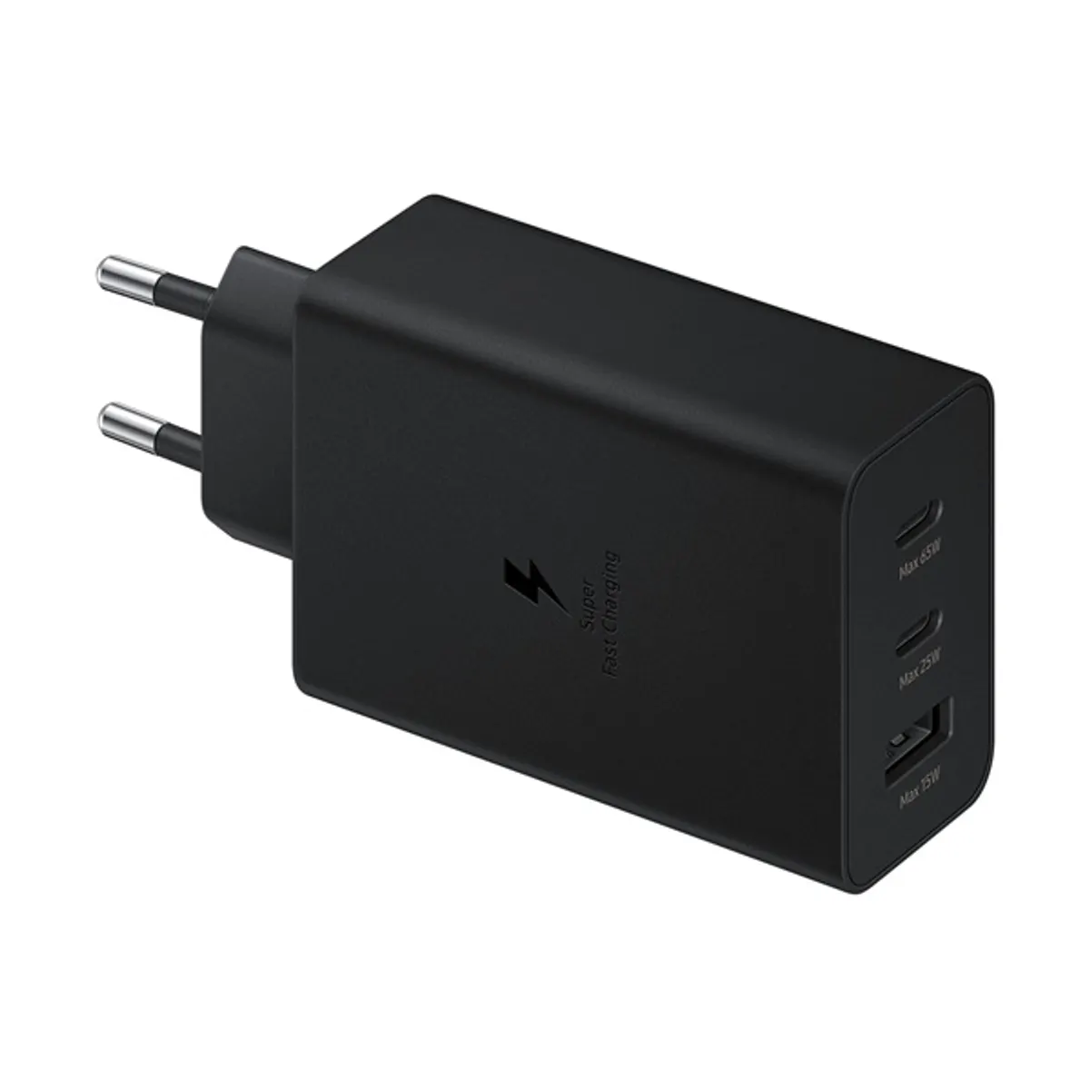 Samsung EP-T6530NBEGEU 65W PD 2xUSB C/USB A fekete hálózati gyorstöltő adapter #1