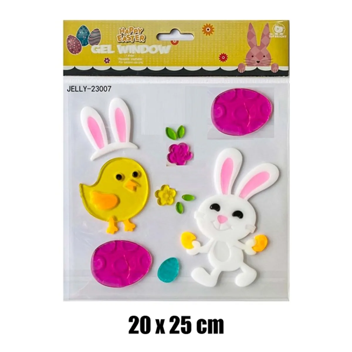 IRIS ablakzselé nyuszi+csibe 20 x 25cm #1