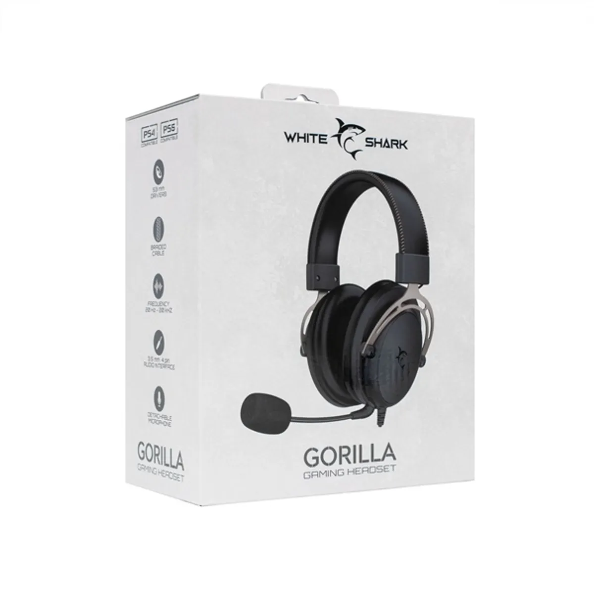 White Shark GORILLA GH-2341B/G fekete/ezüst gamer fejhallgató #7