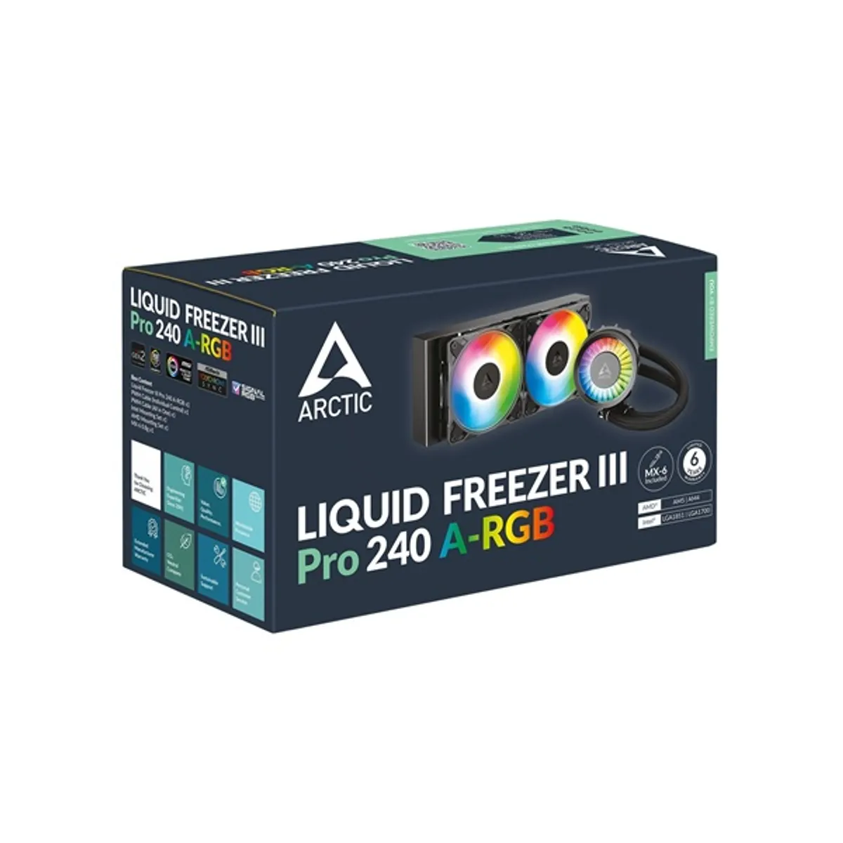 Arctic Liquid Freezer III Pro 240 A-RGB fekete vízhűtéses processzor hűtő #6