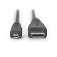 DIGITUS High Speed UHD 4K 3D 30Hz aranyozott Ethernet HDMI 1.4 - type D Micro USB kábel 1m #2