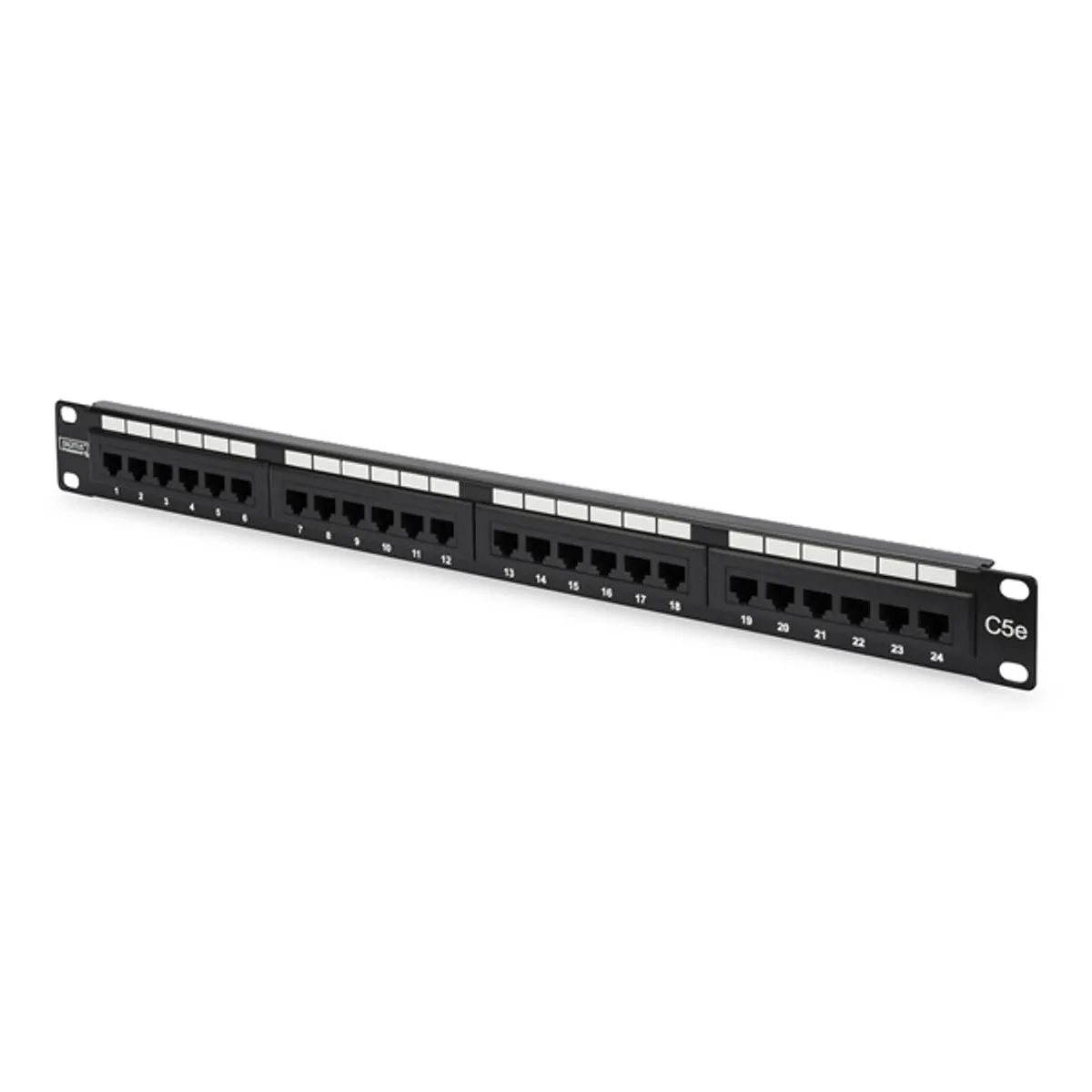 DIGITUS 19" 1U 24port Cat.5e fekete árnyékolatlan Patch Panel #1
