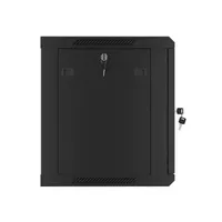 Lanberg WF01-6409-00B 19" 9U SZÉL:600mm MÉLY:450mm MAG:512mm lapraszerelt fémajtós fekete fali rack szekrény #6