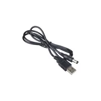 Akyga AK-DC-04 USB 2.0 A -> DC 5,5 x 2,5 mm M/M 0.8m fekete tápkábel #1