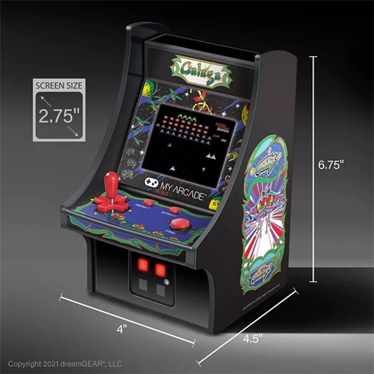 My Arcade DGUNL-3222 Galaga Micro Player Retro Arcade 6.75" hordozható kézikonzol #4