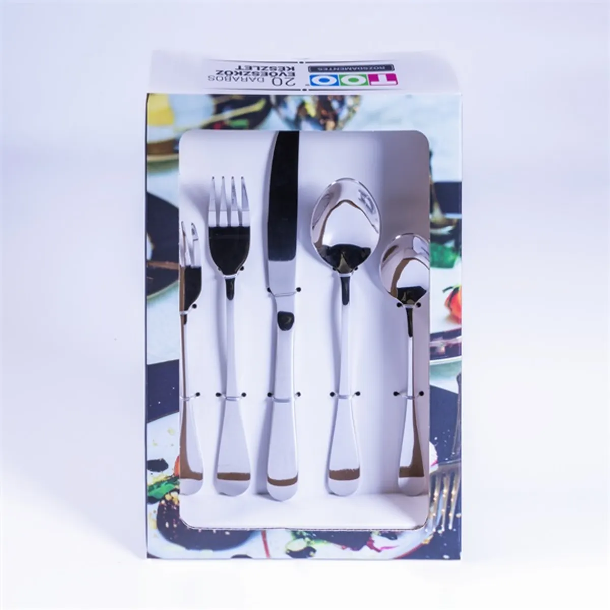 TOO KT-476 Sunday 20 db-os ezüst evőeszköz készlet #1