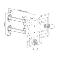 Stell SHO 4540 23"-42" VESA 200x200 kihúzható fali konzol #4