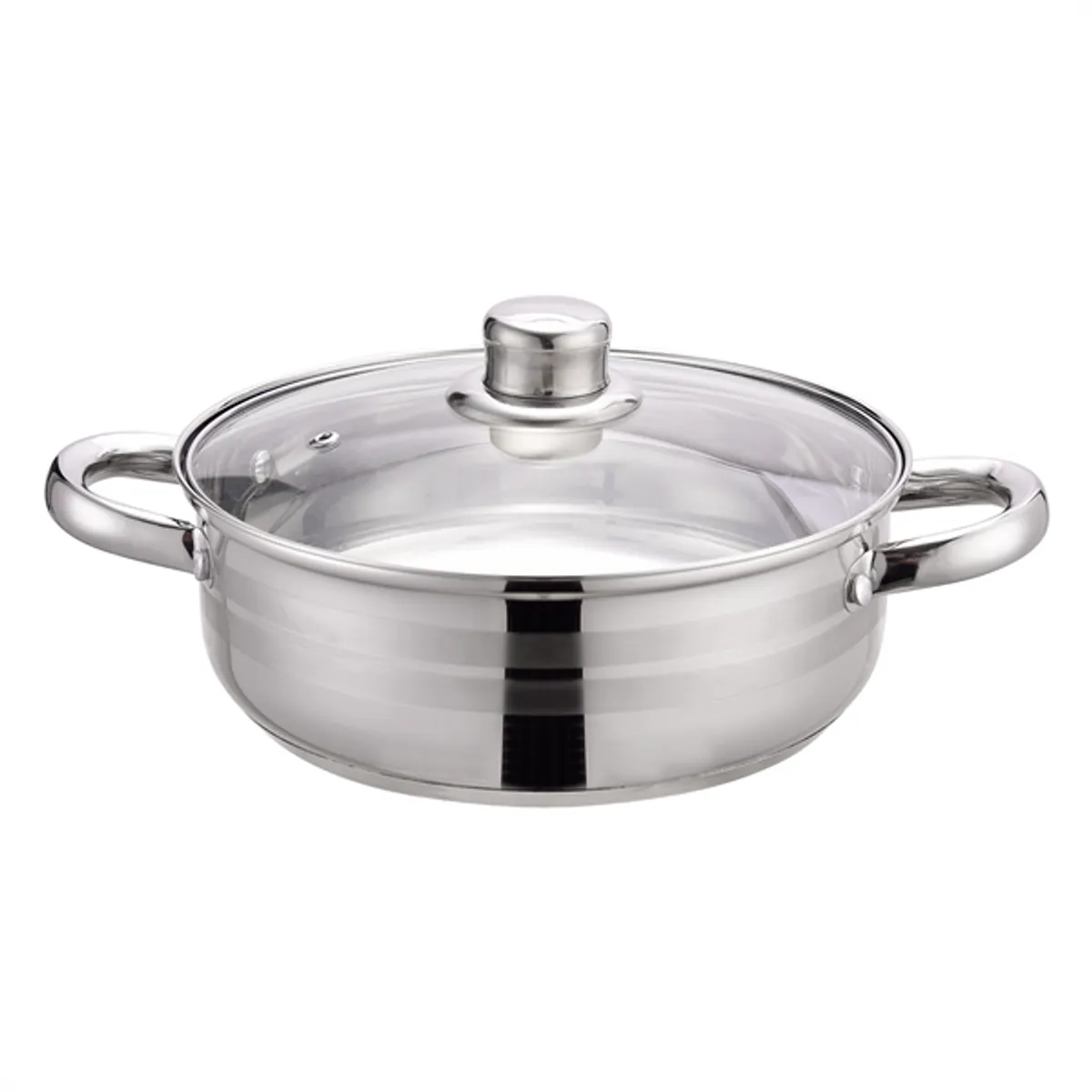 TOO KT-220 3 L-es kétfüles serpenyő fedővel, 22cm-es konyhai rozsdamentes edény #1