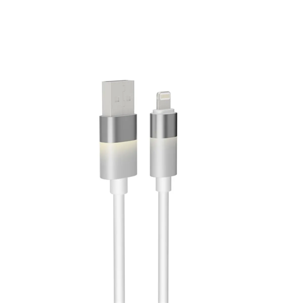 AVAX CB310 GLOWY 1m USB-A - Lightning fehér töltőkábel #5