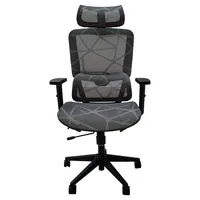 IRISOffice Helix szürke ergonómikus, szövet-hálós irodai forgószék fej és háttámasszal #2