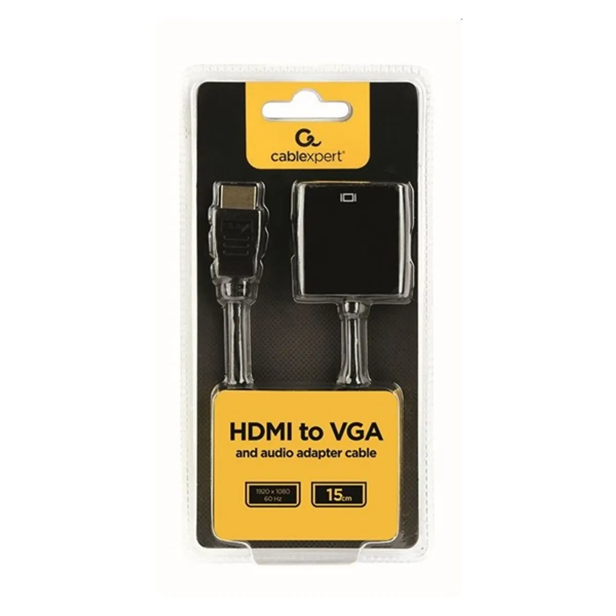 Gembird HDMI v1.4 -VGA adapter + audio port Fekete #5