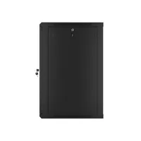 Lanberg WF01-6618-10B 19" 18U SZÉL:600mm MÉLY:600mm MAG:907mm lapraszerelt üvegajtós fekete fali rack szekrény #7