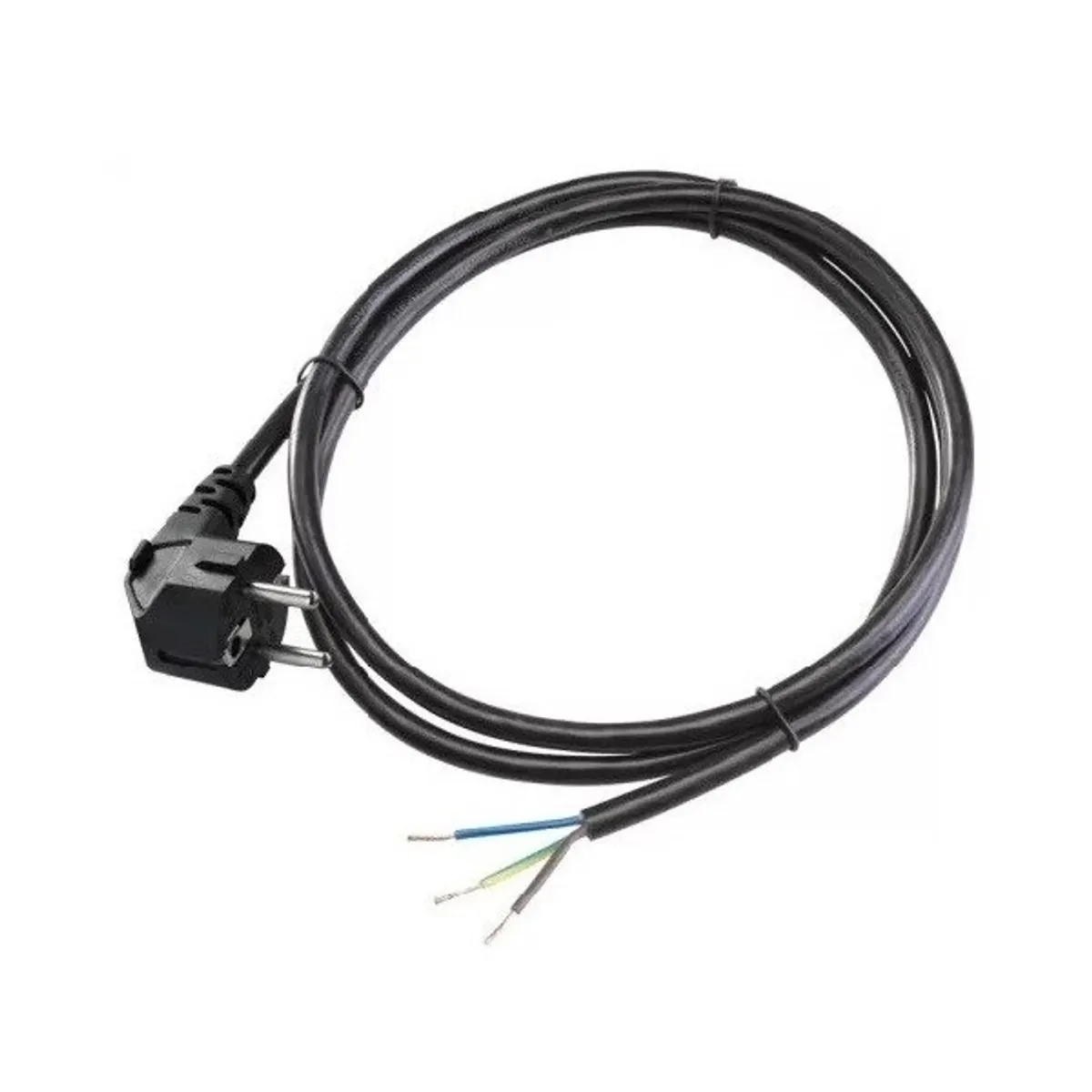 Anco 0489 H05VV-F 10A 250V 3x1.0 mm2 3m fekete szerelhető MT flexo kábel dugvillával #1