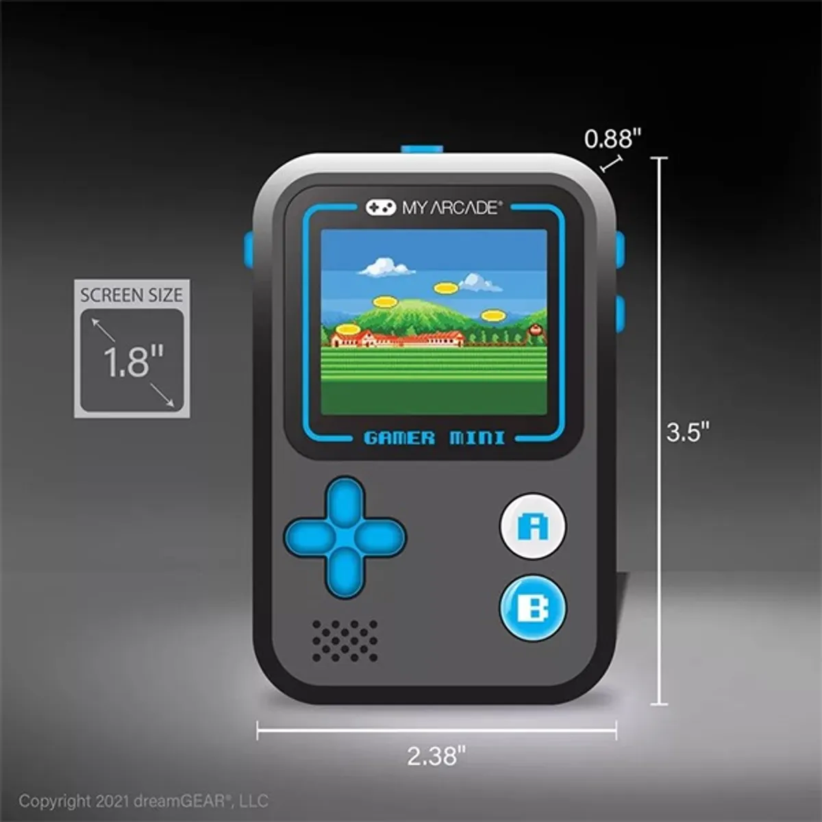 My Arcade DGUN-3926 Gamer Mini Classic 160in1 fekete-kék hordozható kézikonzol #5