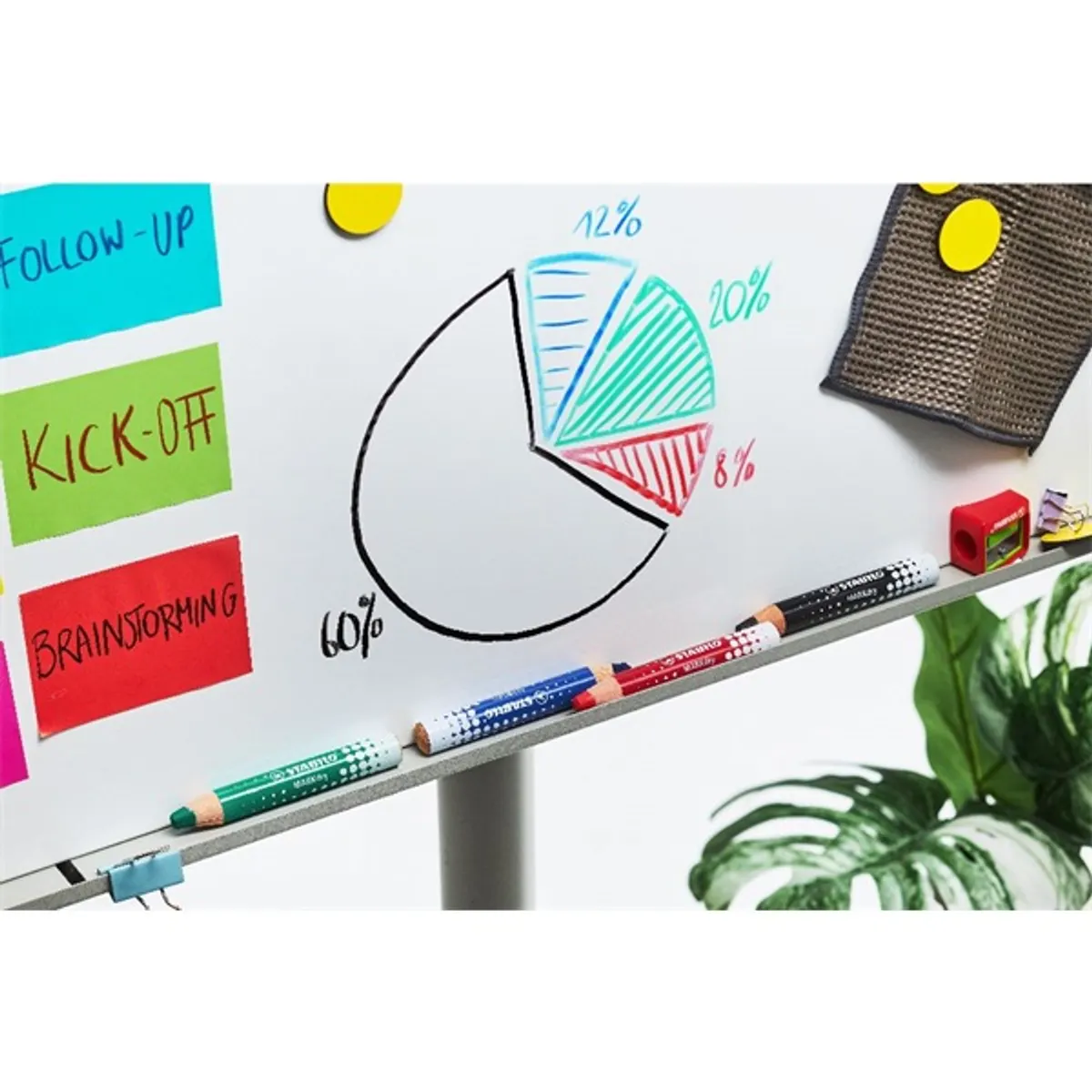 Stabilo MARKdry táblákhoz és flipchartokhoz vastag kék táblaceruza #2