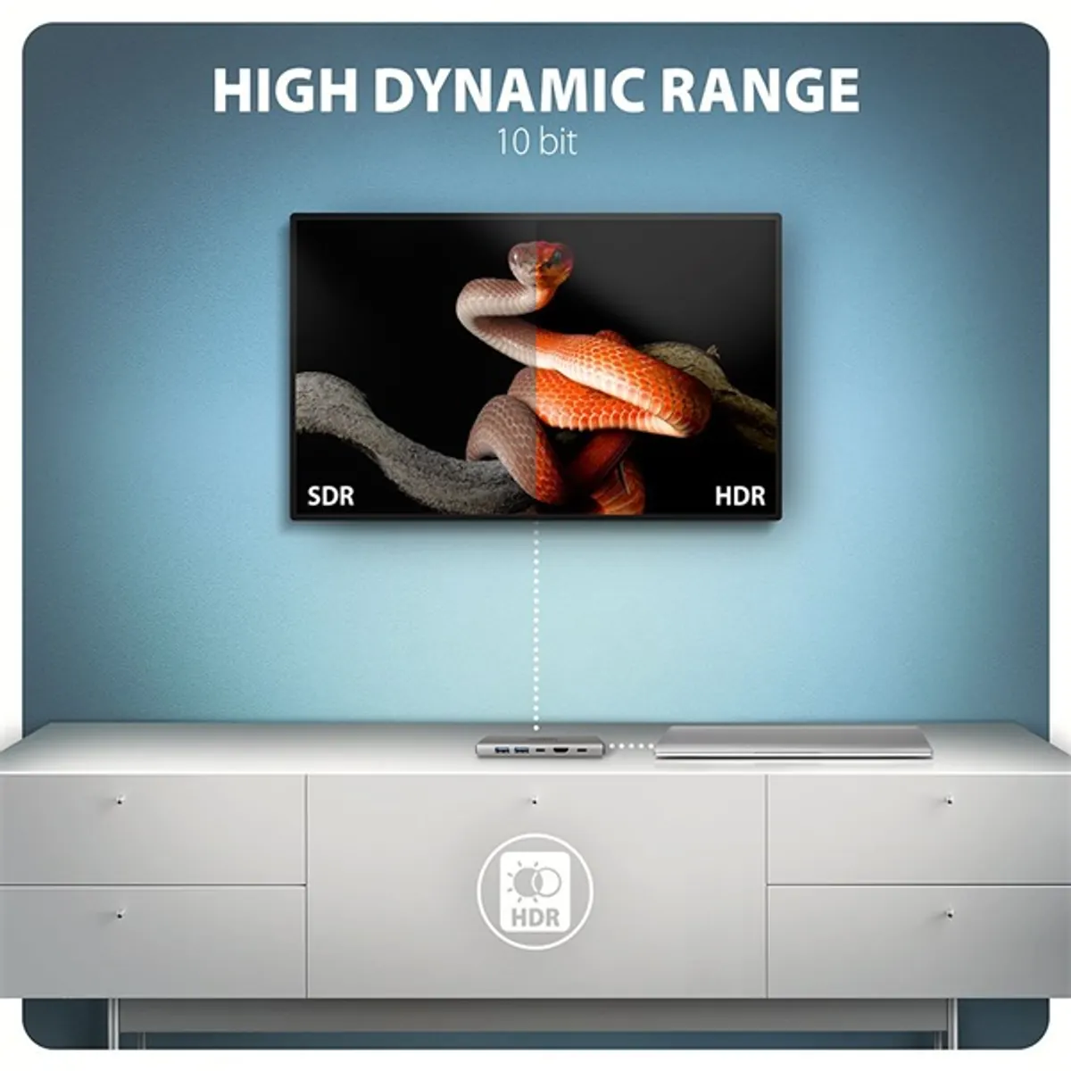 Axagon HMC-6G2L 10Gbps 6in1 szürke Type-C hub #7