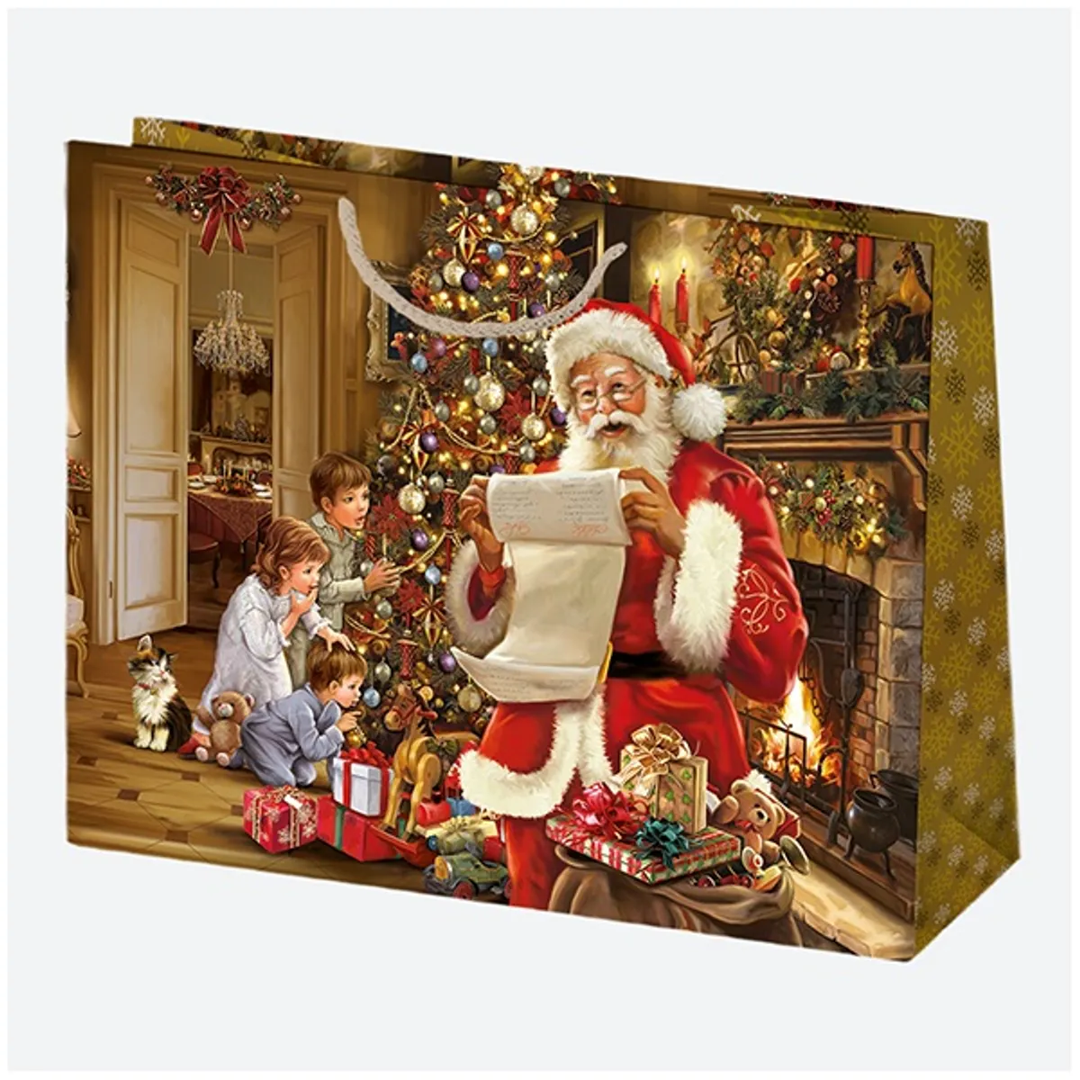 IRIS Karácsonyi ajándéktasak, 380x290x100 mm, különböző színekben és mintával #10