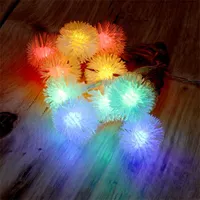 Zúzmara alakú 3cm/1,5m/több színű/10db LED-es/2xAA elemes fényfüzér, fénydekoráció #2