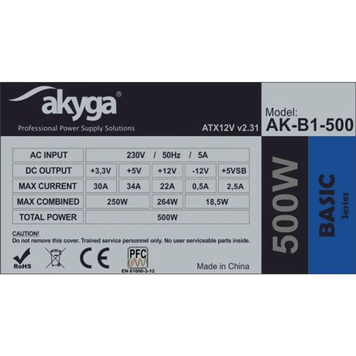 Akyga AK-B1-500 500W ATX tápegység #4
