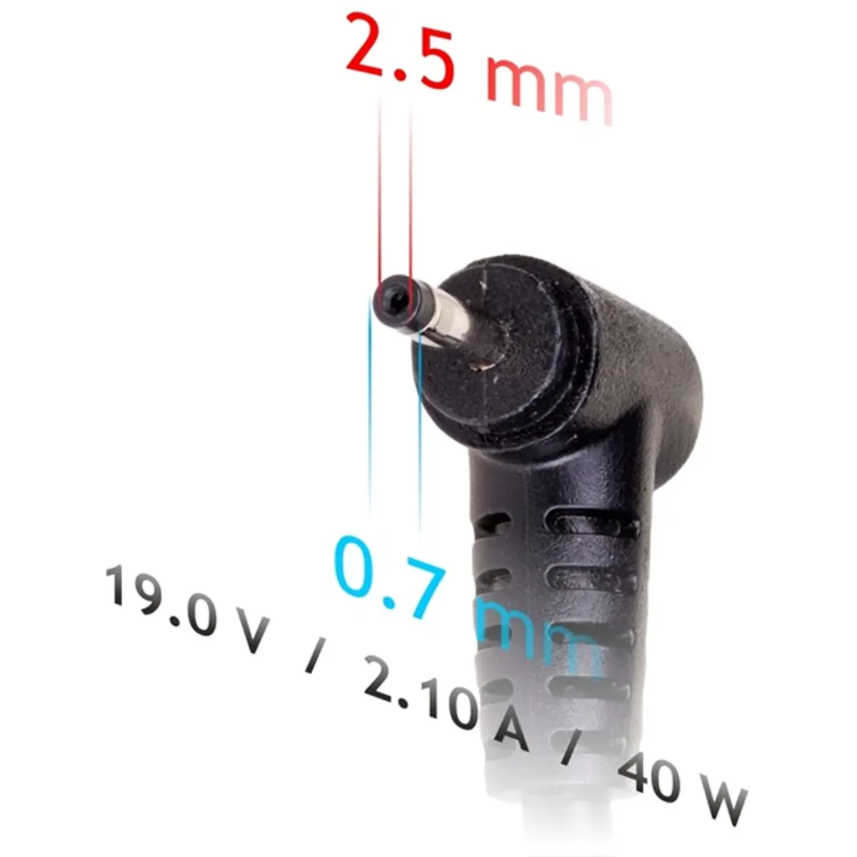 Akyga 19V/2,1A/40W 2,5x0,7mm Asus notebook hálózati töltő #3