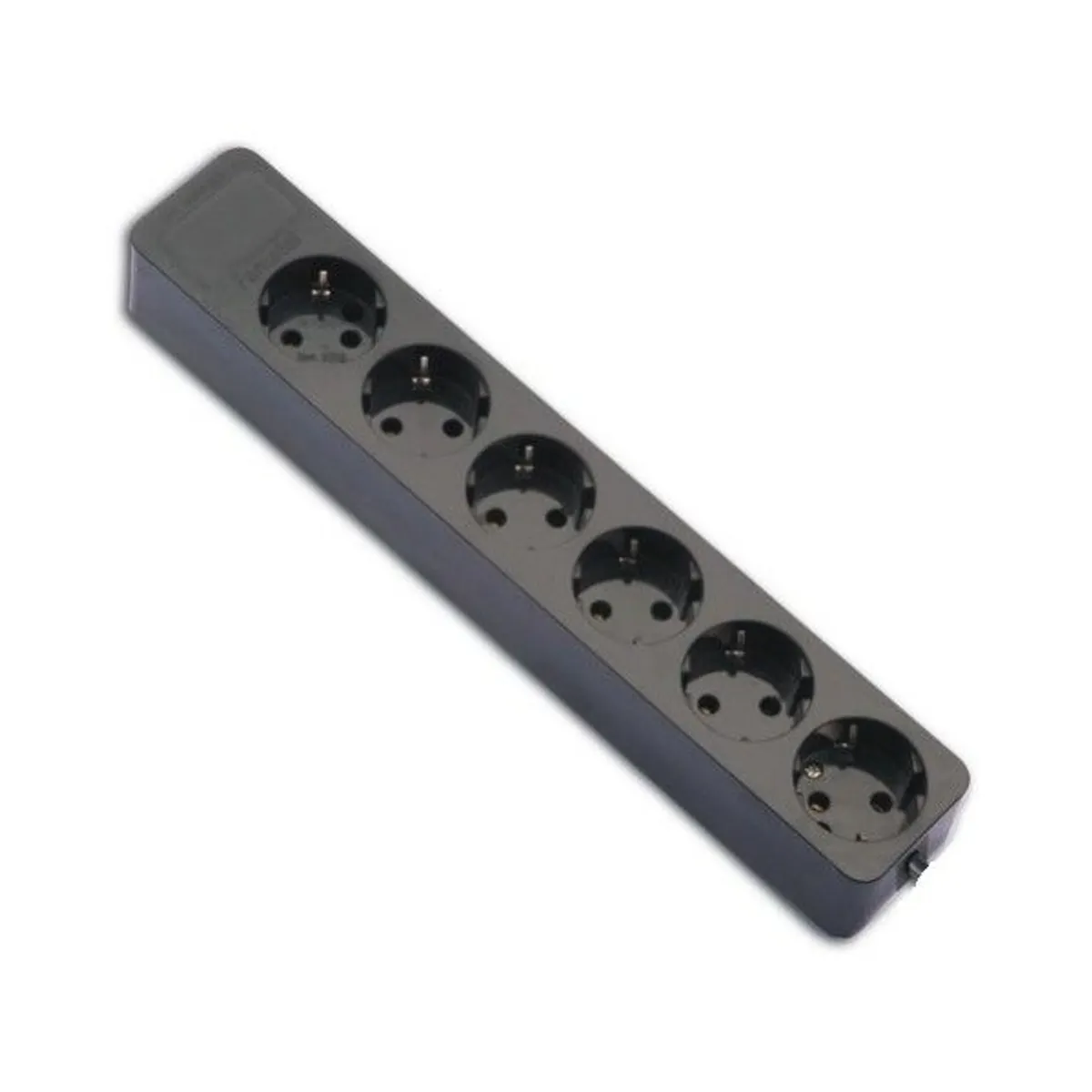 FAMATEL 2507-N 16A-250V  hatos /hosszanti/ fekete Földelt szerelhető elosztó #1