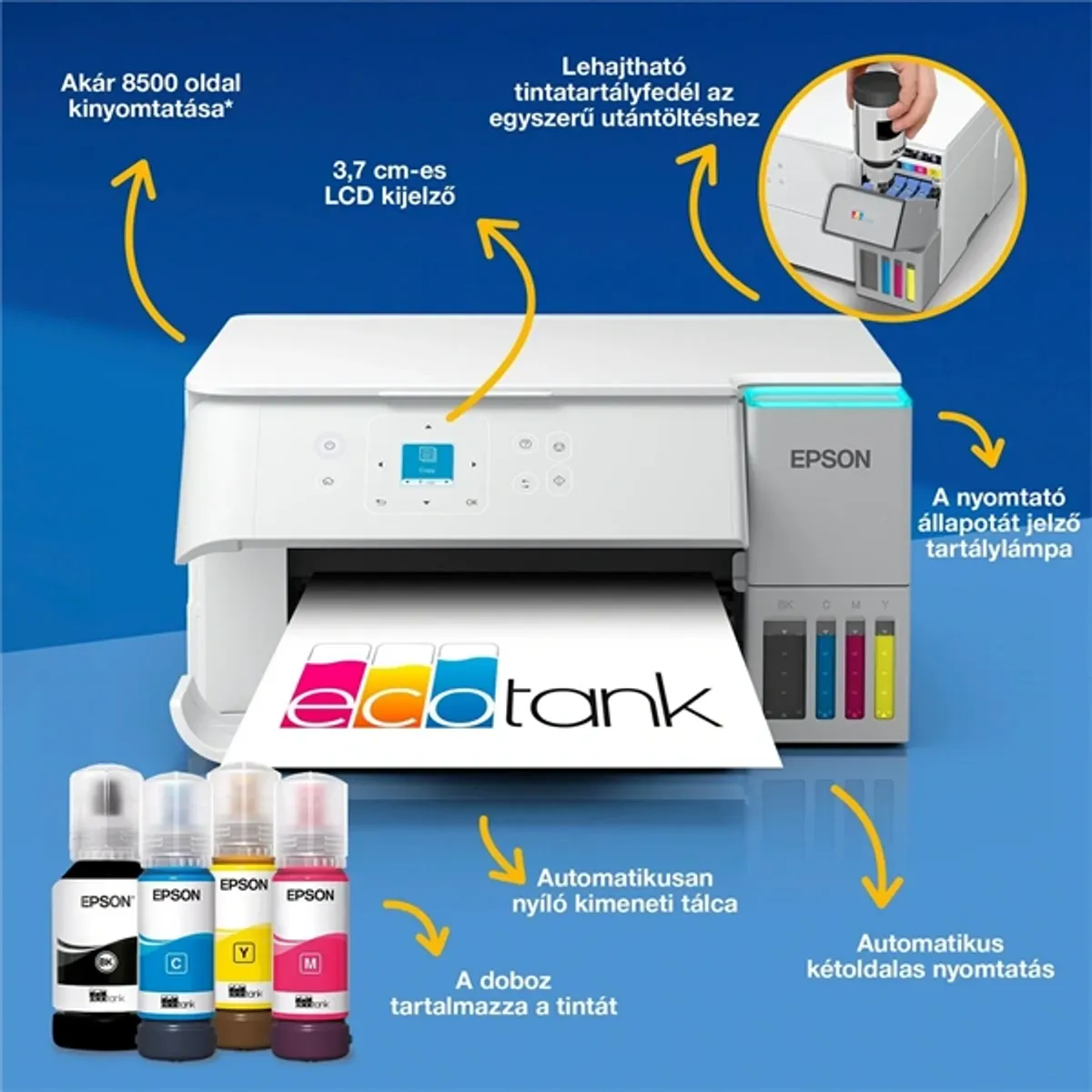 Epson EcoTank L4366 (A4, 33 lap/perc, duplex, USB/Wifi/Wifi Direct) színes tintasugaras multifunkciós nyomtató #9