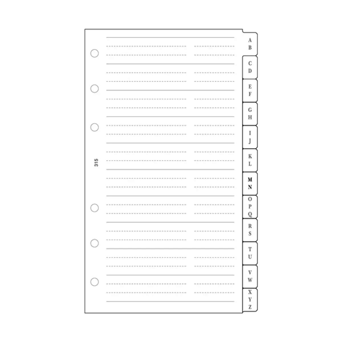 Kalendart Saturnus M315/F telefonregiszter gyűrűs naptár kiegészítő #1