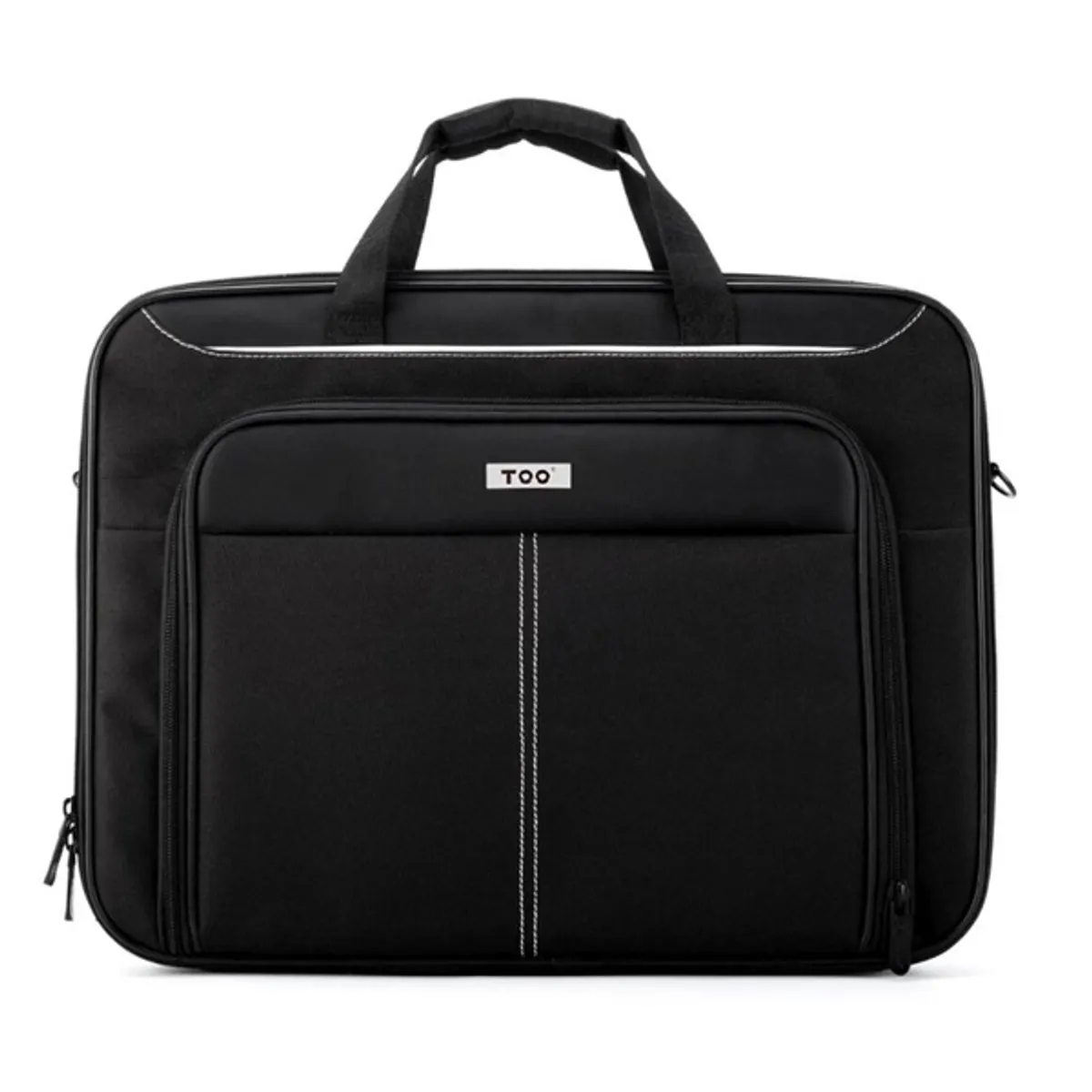 TOO 15,6" fekete notebook táska fehér dekor csíkkal #1