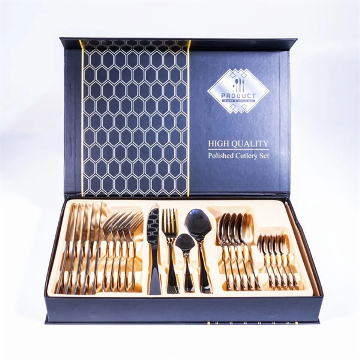 IRIS KT-253-S 24 darabos konyhai evőeszköz készlet, ezüst #1