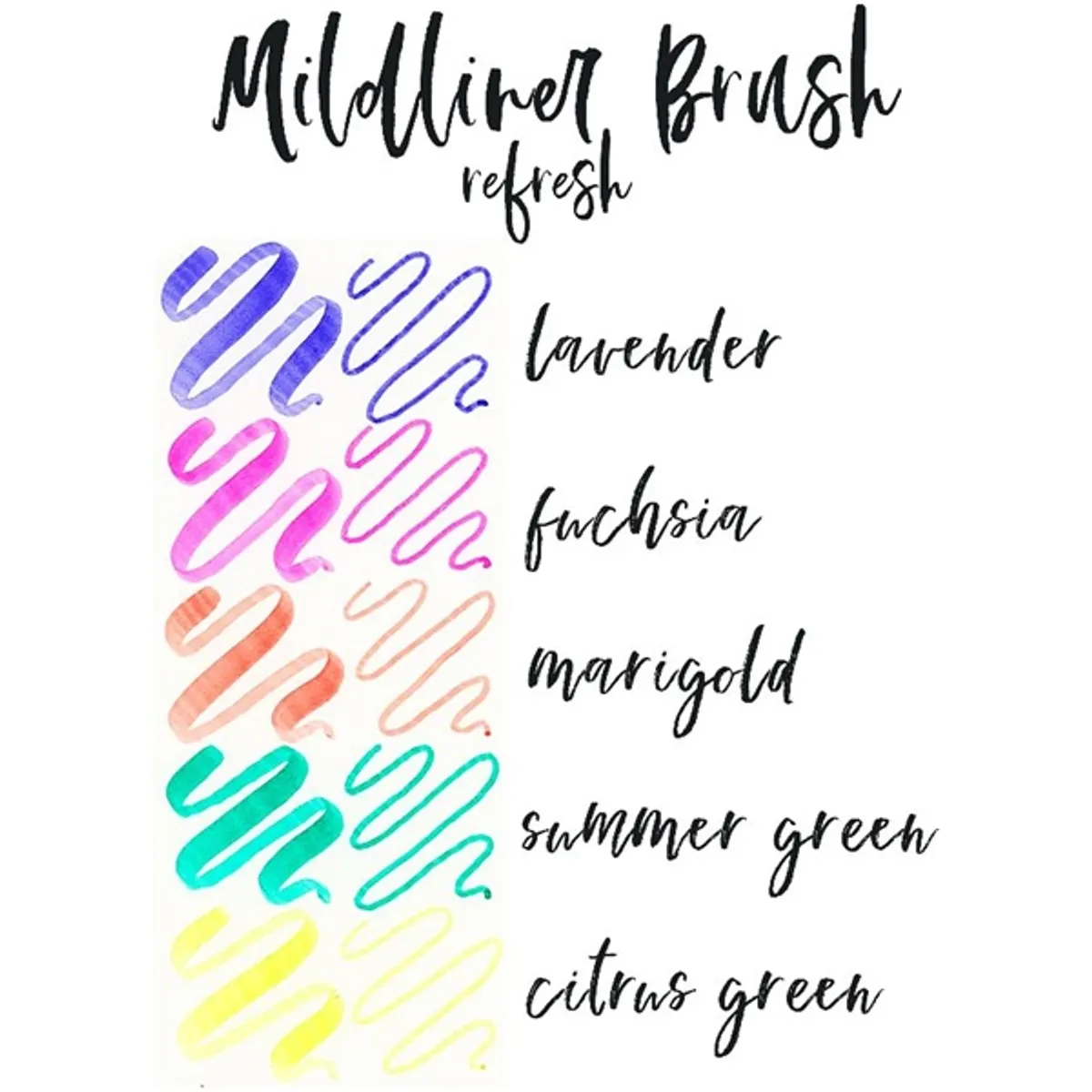 Zebra Mildliner Brush Refresh 5db-os kettős végű ecset marker #3