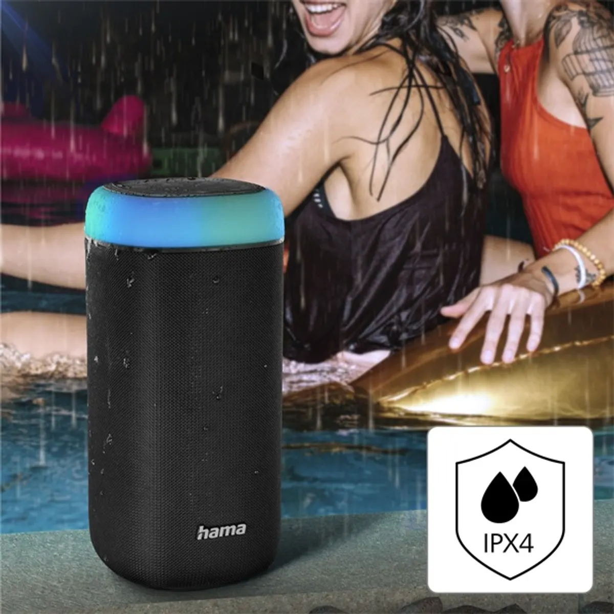 Hama 188228 "SHINE 2.0", 30W, RGB LED, fekete bluetooth hangszóró #9