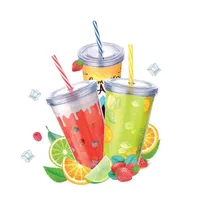 IRIS LIMESHAKE pohár tetővel, szívószállal 600ml AP-9444 #4