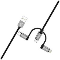 Varta 57937101111 2m 12W 3in1 USB A - Lightning/microUSB/Type C adat- és töltőkábel #2
